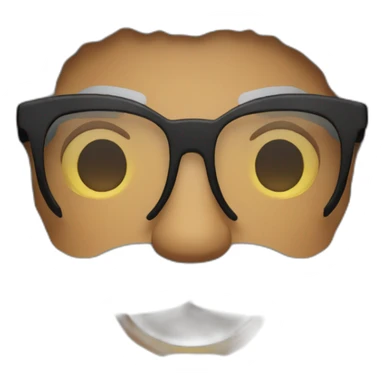 Indian guy with full beard and twirl mustache wearing wayfarer glasses sticker