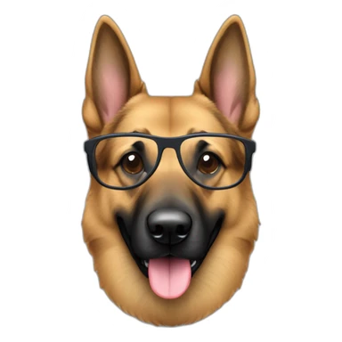 berger allemand avec des lunettes sticker