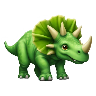 Green triceratops sticker