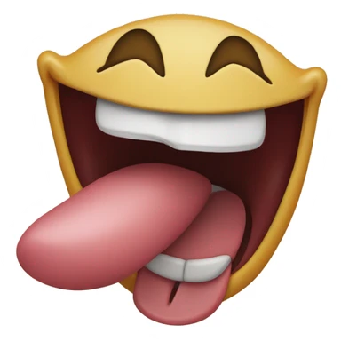 Smiley face winning don’t show tongue sticker