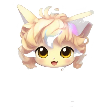 Cute Kawaii Chibi Anthro Sona Colorful Ethereal Pretty see Godly Celestial Shiny Fakemon Full Body sticker