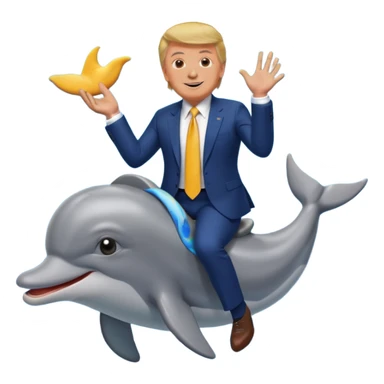 i’m trump at walmart while riding a dolphin sticker