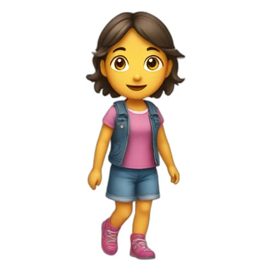 niña pequeña caminando sticker