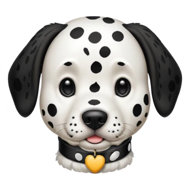 Dalmatian with spotted collar sticker