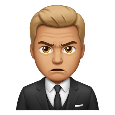 very angry male boss in suit sticker
