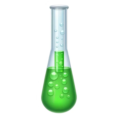 test tube with green liquid sticker