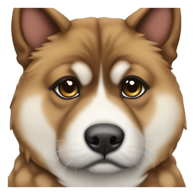 Tortoise shell Akita with no white sticker