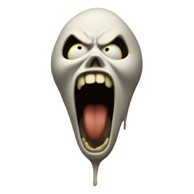 scream and distortion sticker