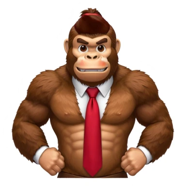 Donkey Kong🦍💪🐵 with red tie sticker