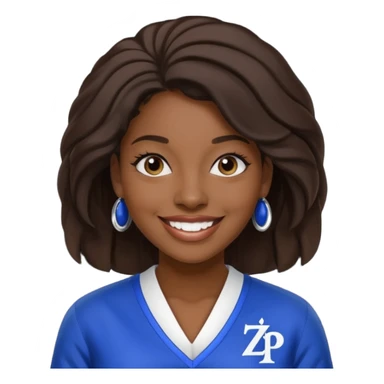 Zeta Phi Beta Sorority black women emoji. sticker