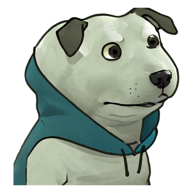 dog wearing a hoodie  sticker