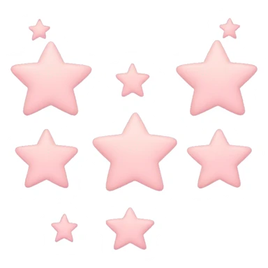 Three small pink , five-pointed stars grouped together. The stars have a slightly elongated shape, giving them a twinkling effect. They vary in size, with the largest star in the center and two smaller stars on either side.  sticker