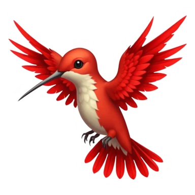 creppy demon like hummingbird with very long wings  sticker