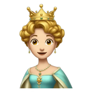Une reine avec une couronne qui fais un doigt sticker