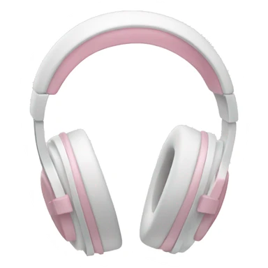 White headphones with pastel pink bows sticker
