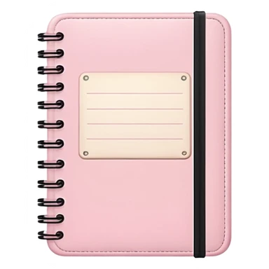 Aesthetic light pink note journal book sticker