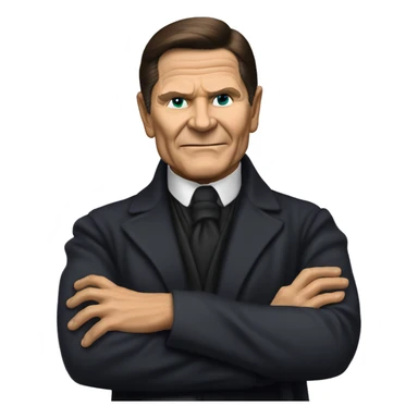 Vampire Kenneth Copeland with crossed arms sticker