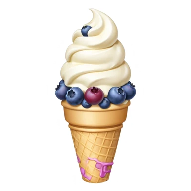 icecream-cone-blueberries sticker