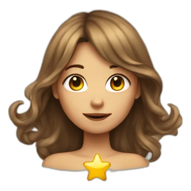 girl morphing into a star sticker