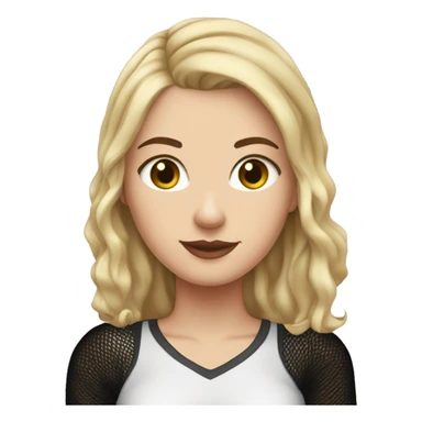 White Girl in pencil skirt with fishnet stockings sticker