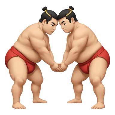 Two sumo wrestlers bowing to each other sticker