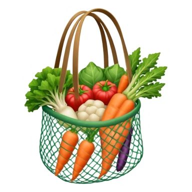 Net back with white nets that is used for shopping and putting vegetables in it sticker