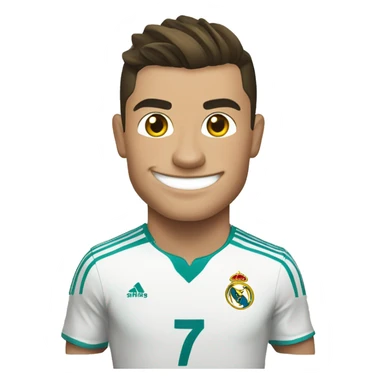 Cristiano Ronaldo in Realh Madrid Golden lock sticker