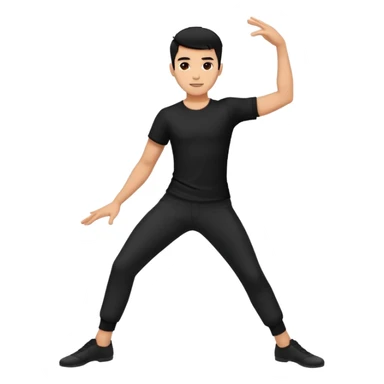 male dance choreographer with pants and shirt black hair  sticker