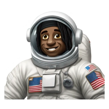 Iconic Lil-Wayne Candid Weezy style depicted as Astronaut Rock Star sticker