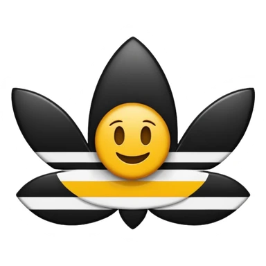 Adidas white stripes black emoji sticker