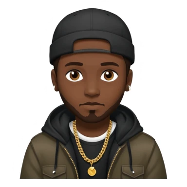 Jezzy, Rapper dark brown hair sticker