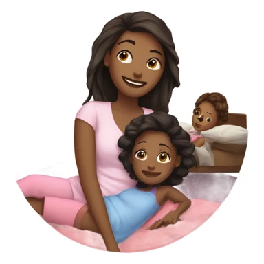 Mom daughter sleepover  sticker