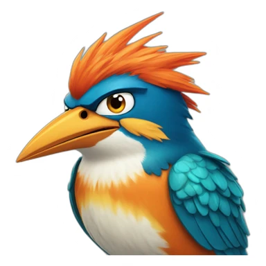 kingfisher angrybird character smile sticker