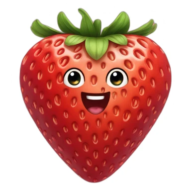heart shaped strawberry  sticker