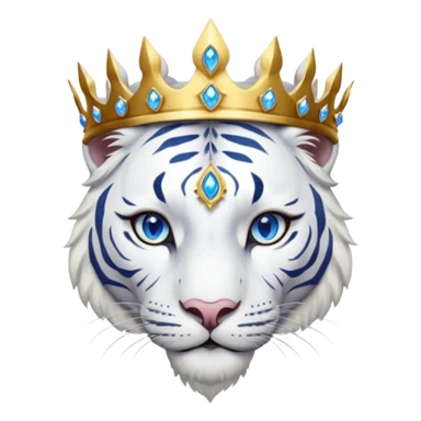 ESO Female white tiger khajiit leader of the umbral rose, blue eyes, blue 'third eye' gem, something symbolizing leadership ruling sticker