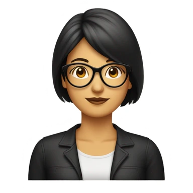 Mujer 52 años ,gordita,con gafas pelo largo negro i flequillo pelo negro, con dos cobayas gorditas al lado sticker