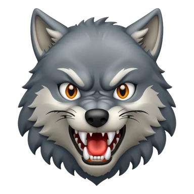 Wolf snarling sticker