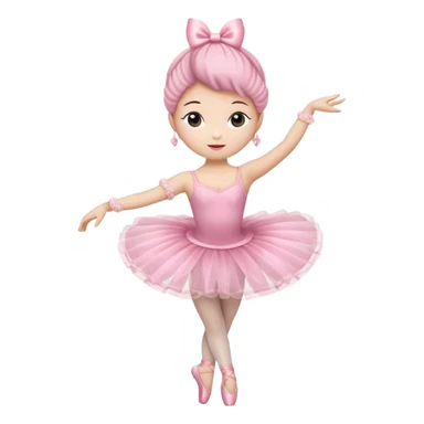 Make a pink cup of coffee dressed as a ballet dancer  sticker