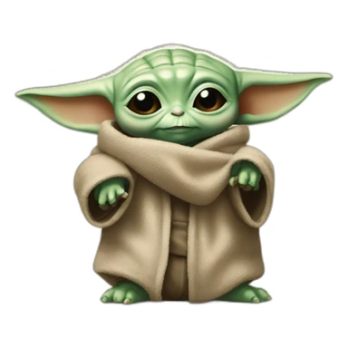Baby yoda en train de boire une bières sticker