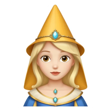 Medieval princess with cone hat sticker