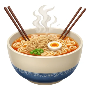 ramen bowl with two chopsticks sticker