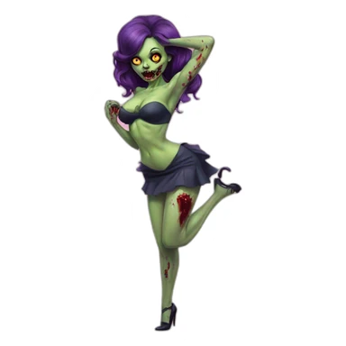 zombi pinup sticker