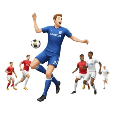 An icon showing close-up players in action, inspired by EA Sports FC 25. The design features players on the field, with the stadium lights shining brightly and a lively crowd in the stands. Transparent background highlights the energy and excitement of the match. sticker