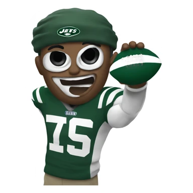 New york jets fan cheering sticker