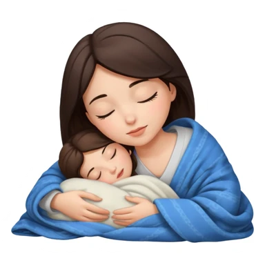 brunette girl sleeping cozy sticker