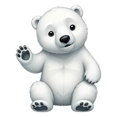 touched polar bear  sticker