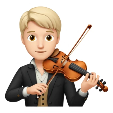 male violinist sticker