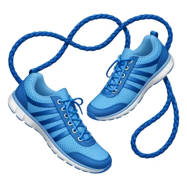 make an emoji of blue shoe laces only sticker