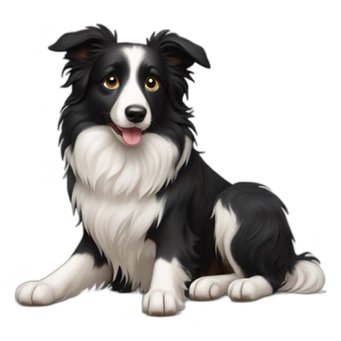 Border collie with a Little dog Yorkshire sticker