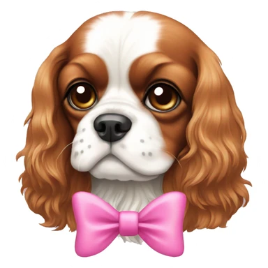 King Charles spaniel with a pink bow  sticker